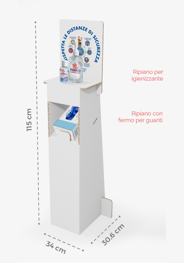 Colonnina in cartone